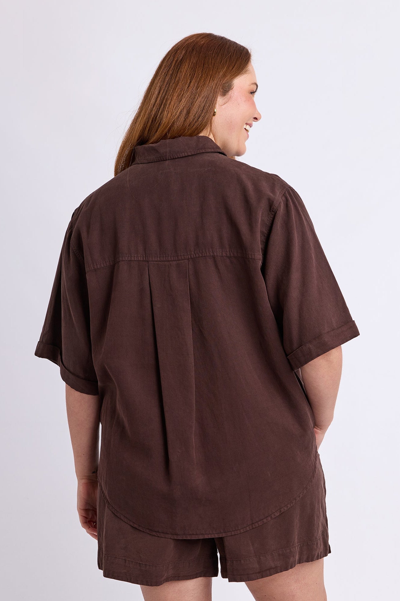 Elm Bliss Washed Shirt - Chocolate