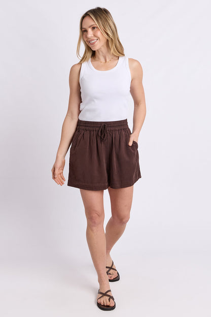Elm Bliss Washed Short - Chocolate