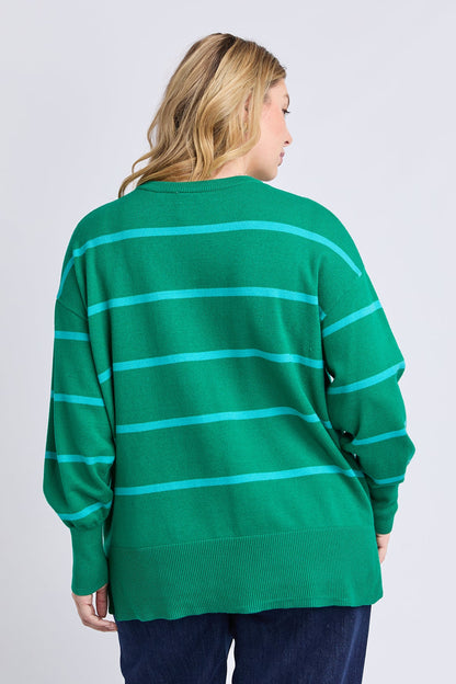 Charli Stripe Knit - Virdis Green