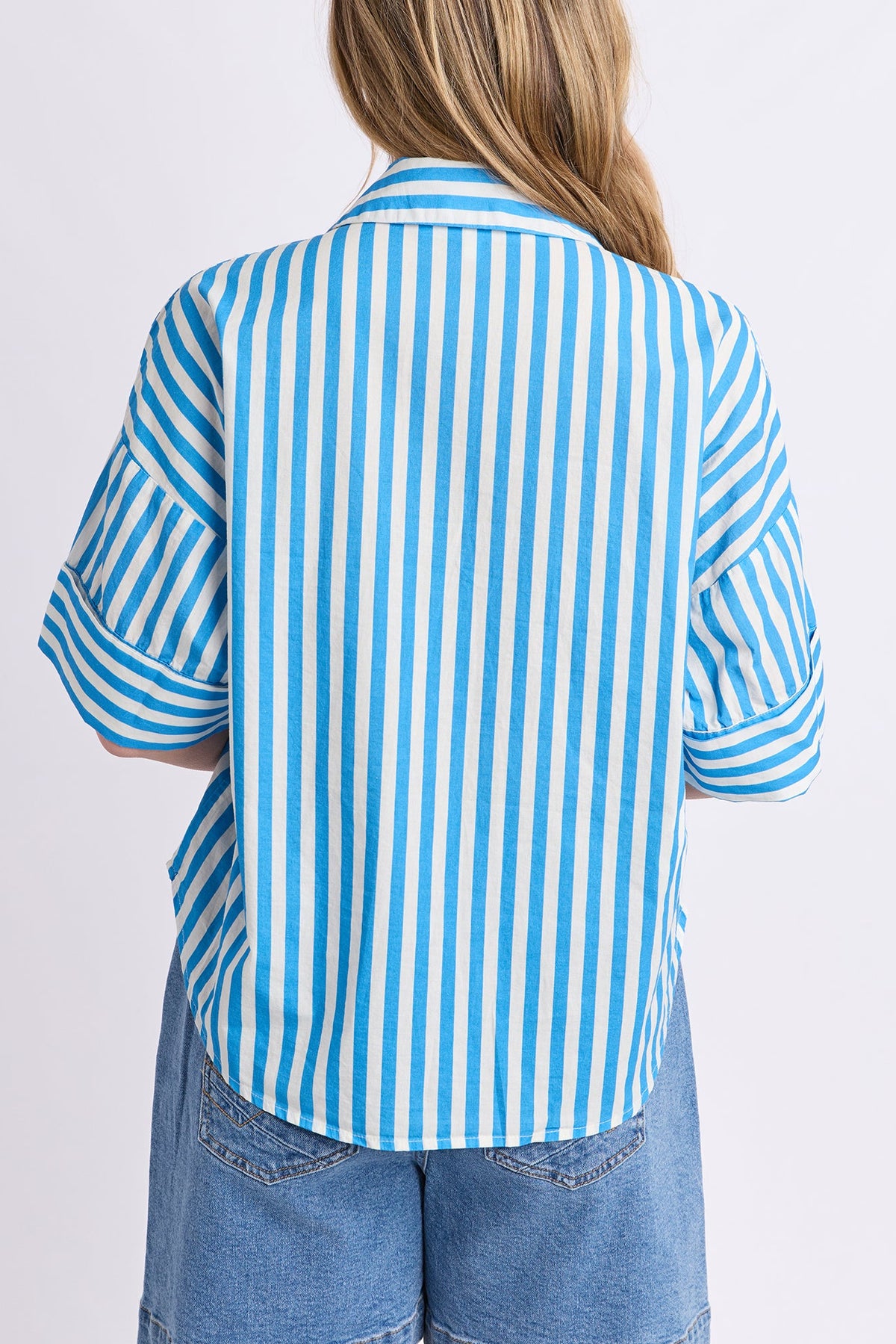 Elm Striped Holiday Shirt - Blue/White Stripe