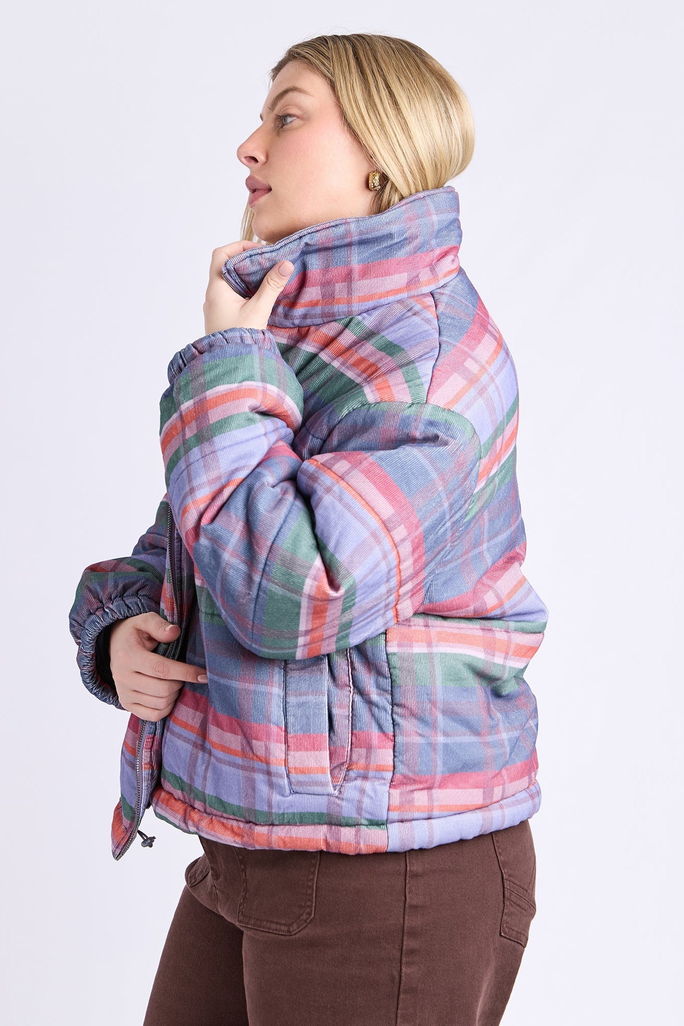 Cord Check Jacket - Multi Colour