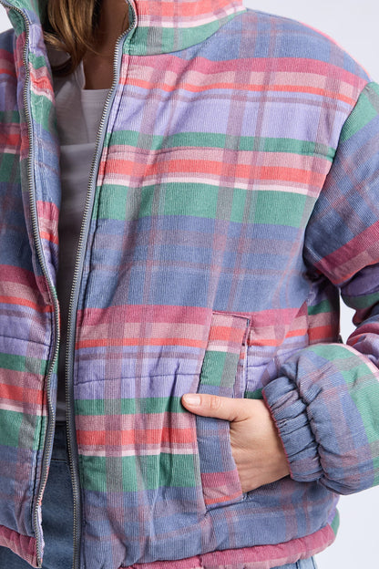 Cord Check Jacket - Multi Colour