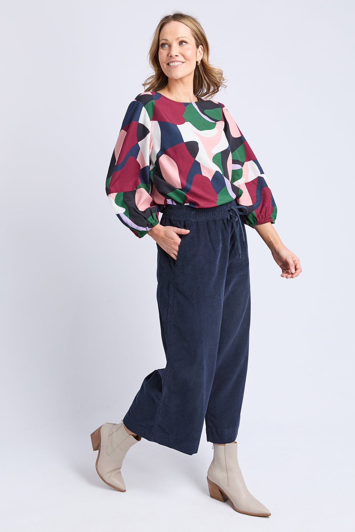 Winnie Cord Pant - Navy