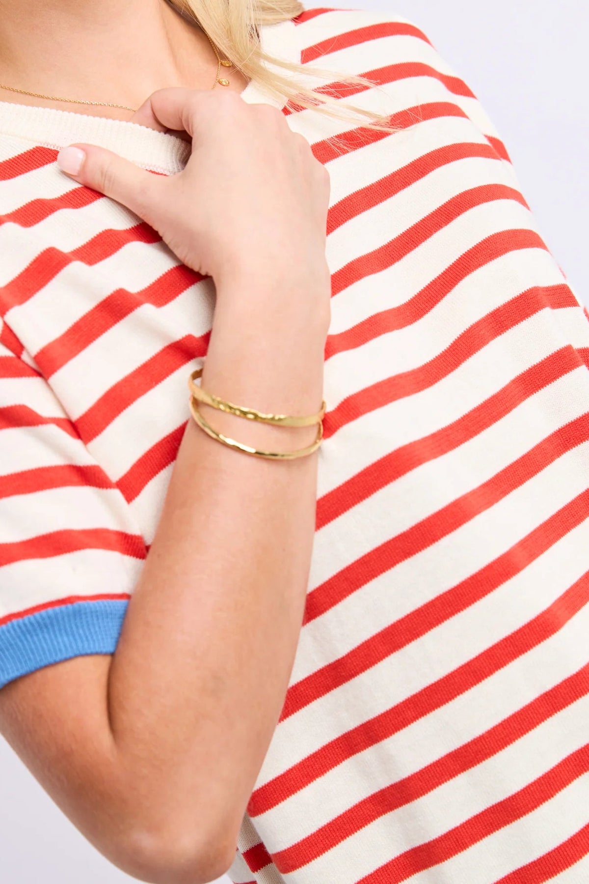 Elm Clementine Knit Top - Mars Stripe