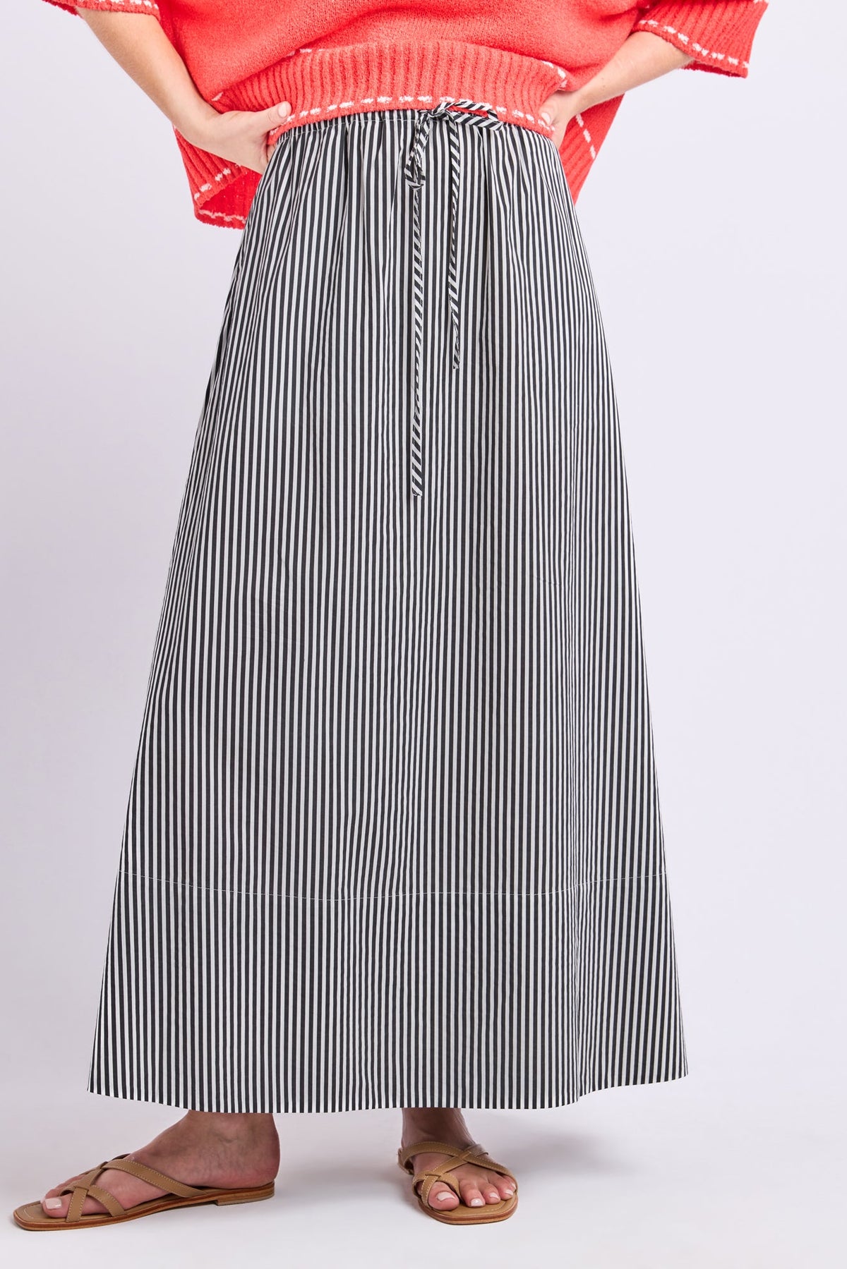Elm Willow Skirt - Black Stripe