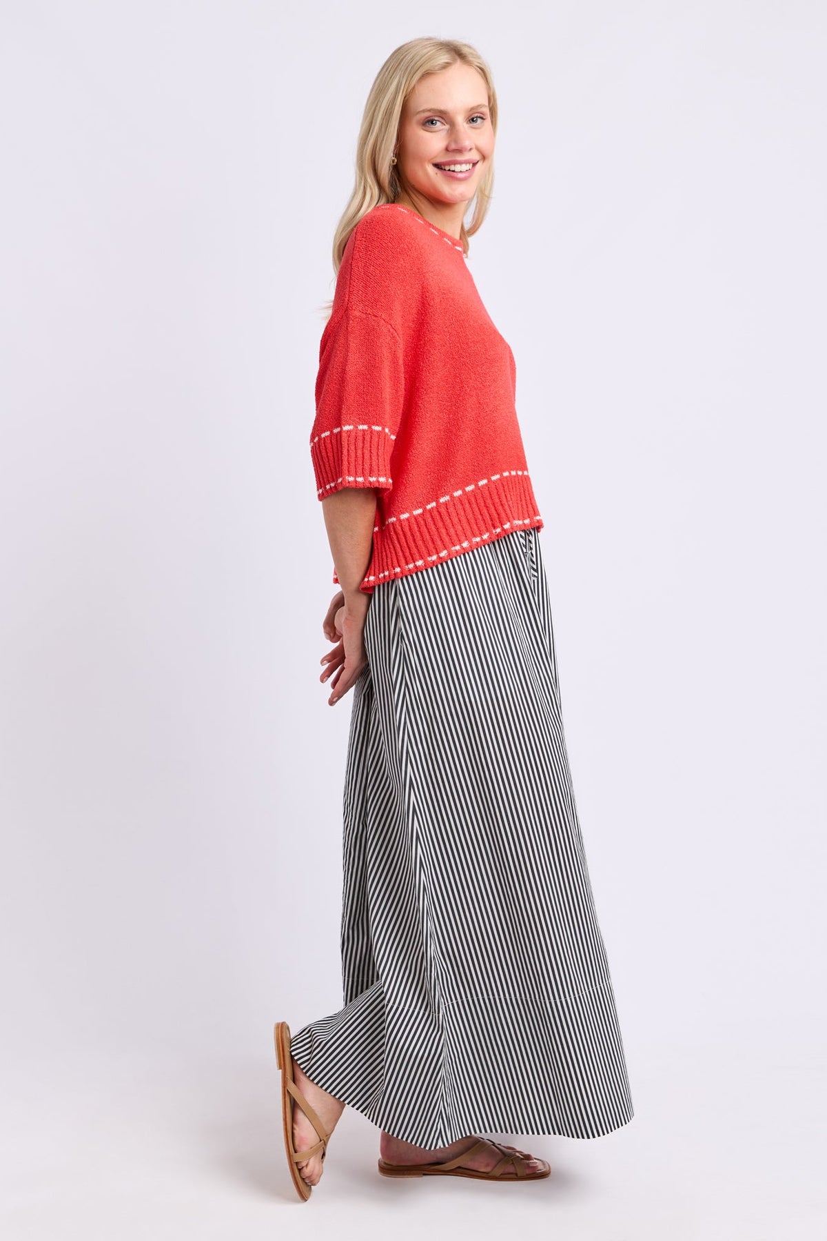 Elm Willow Skirt - Black Stripe