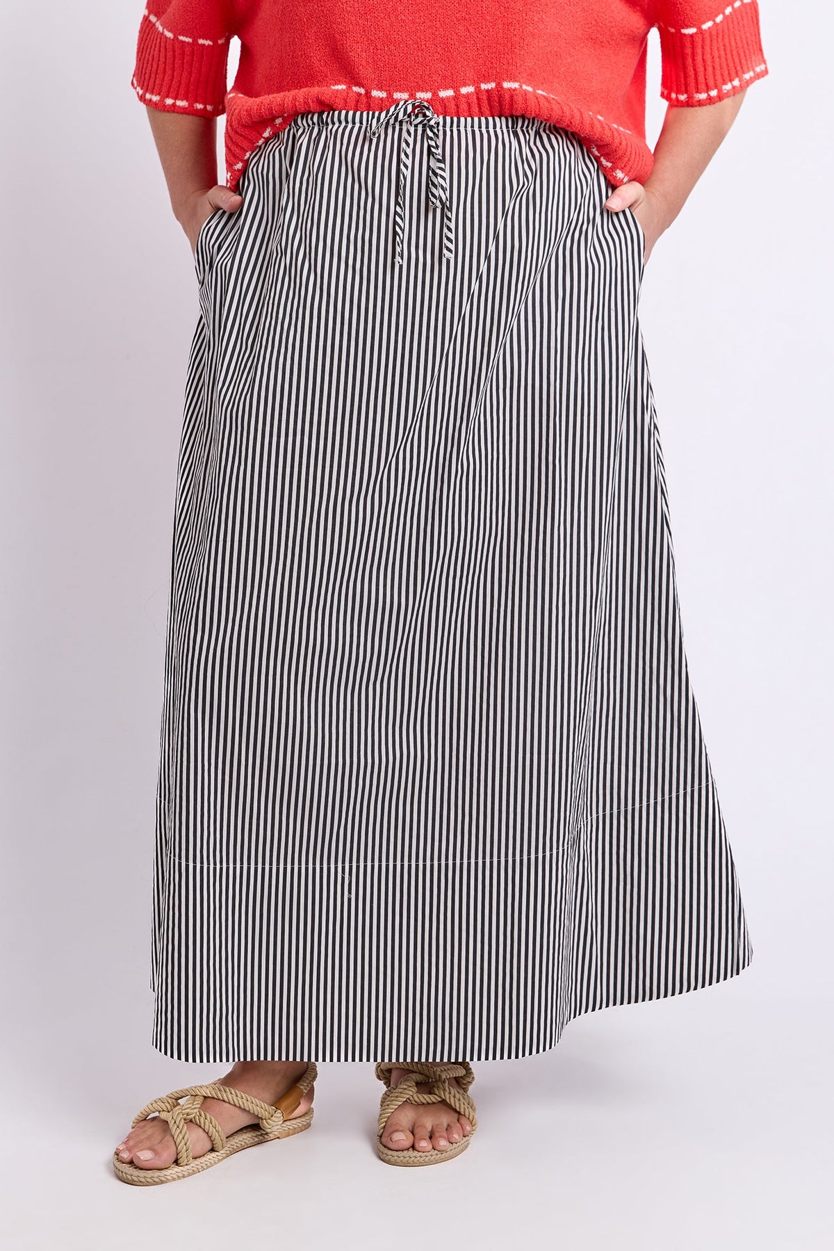 Elm Willow Skirt - Black Stripe