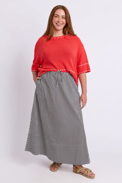 Elm Willow Skirt - Black Stripe