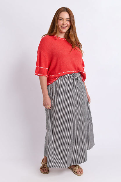 Elm Willow Skirt - Black Stripe