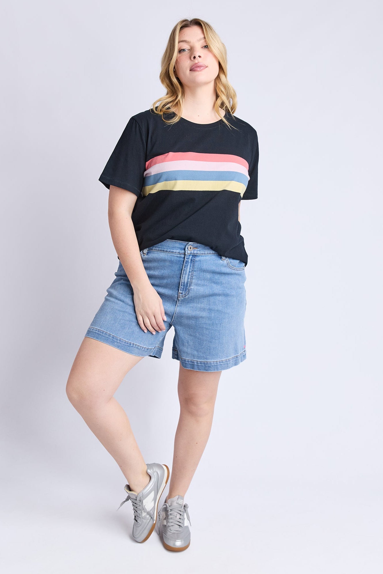 Elm Birdie Denim Short - Lt Blue Wash