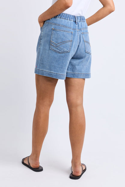 Elm Birdie Denim Short - Lt Blue Wash