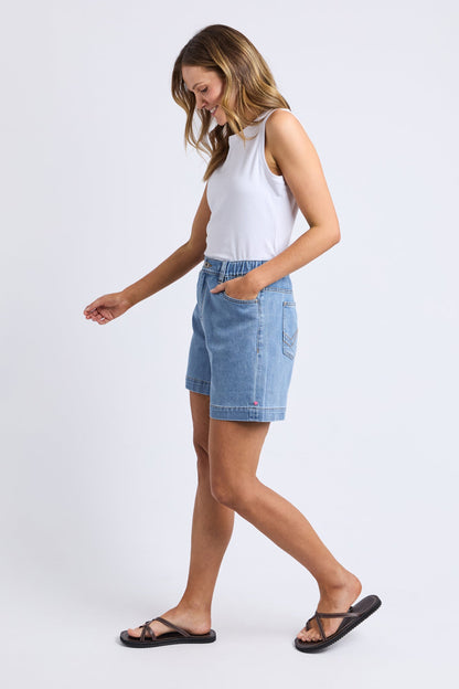 Elm Birdie Denim Short - Lt Blue Wash