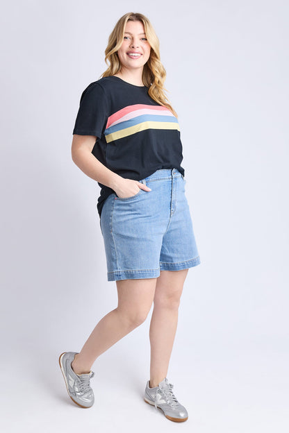 Elm Birdie Denim Short - Lt Blue Wash