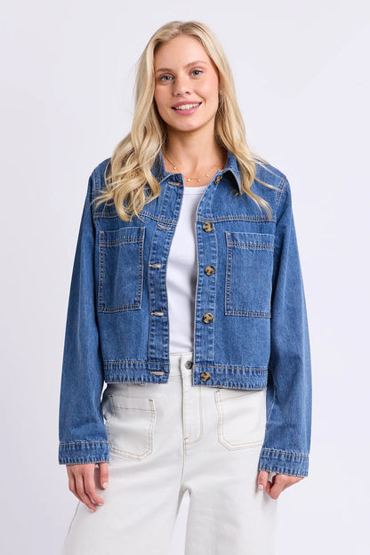 Elm Essie Denim Jacket - Mid Blue Wash
