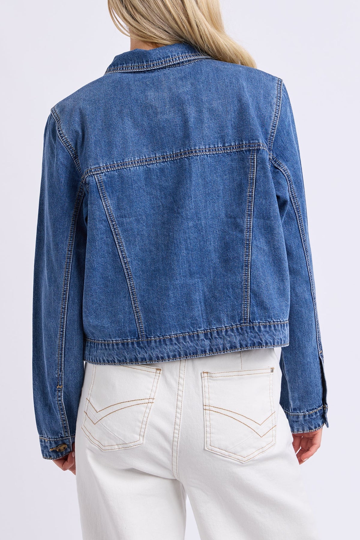 Elm Essie Denim Jacket - Mid Blue Wash