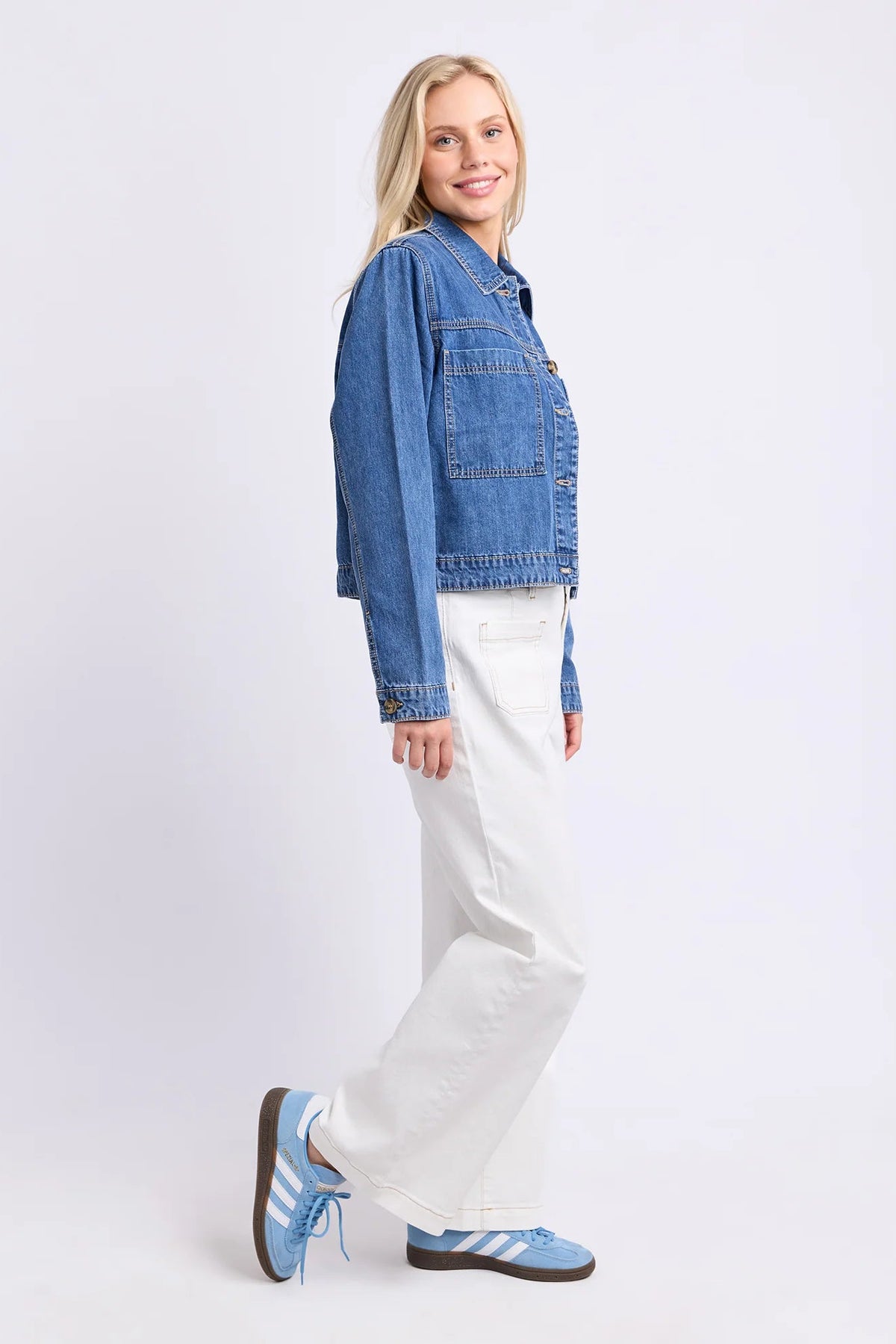 Elm Essie Denim Jacket - Mid Blue Wash