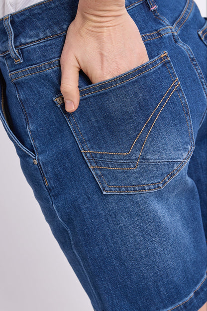 Elm Izzy Denim Shorts - Mid Blue Wash