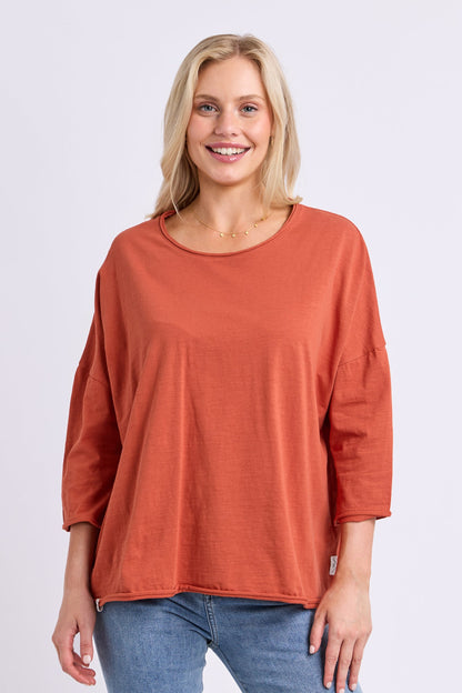 Elm Anya L/S Tee - Earth Brown