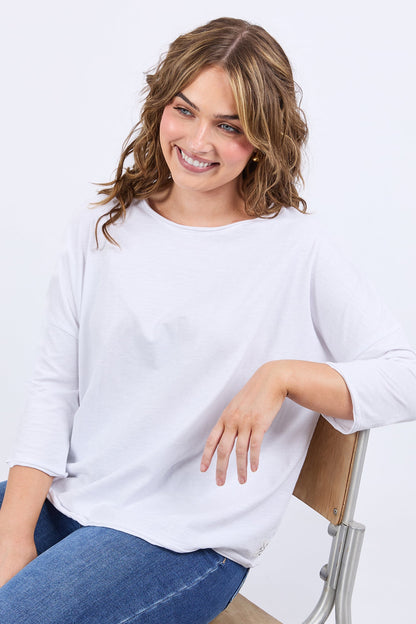 Elm Anya L/S Tee - White