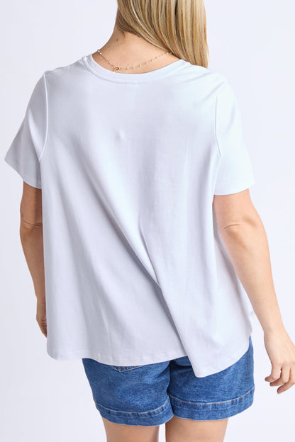 Elm Daisy Tee - White