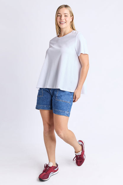 Elm Daisy Tee - White