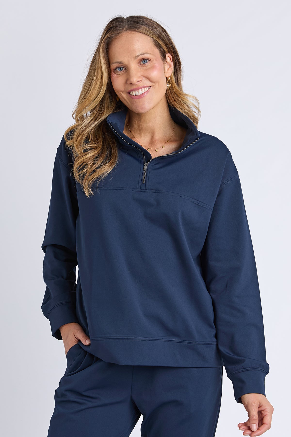 Alexis Half Zip - Navy