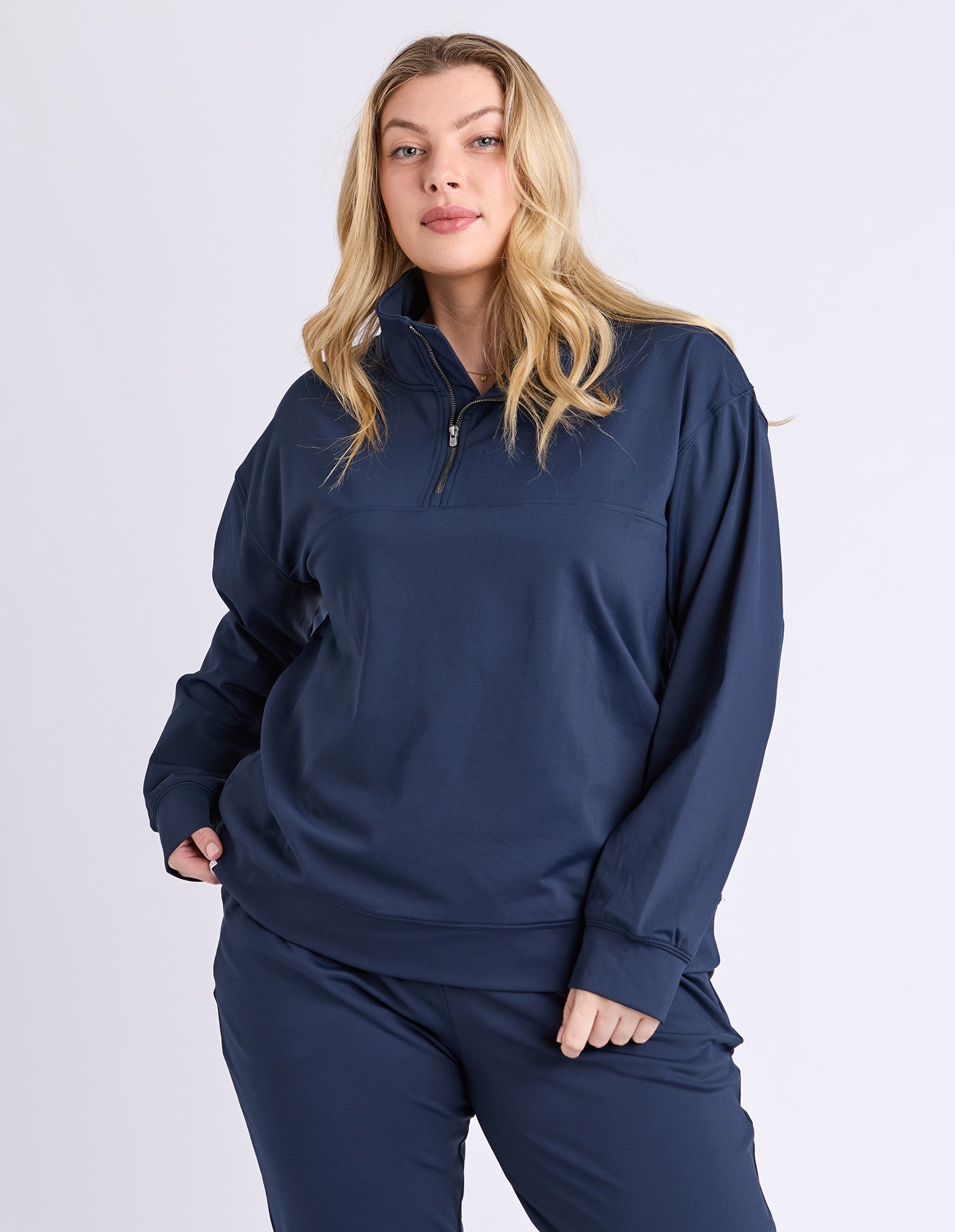 Alexis Half Zip - Navy