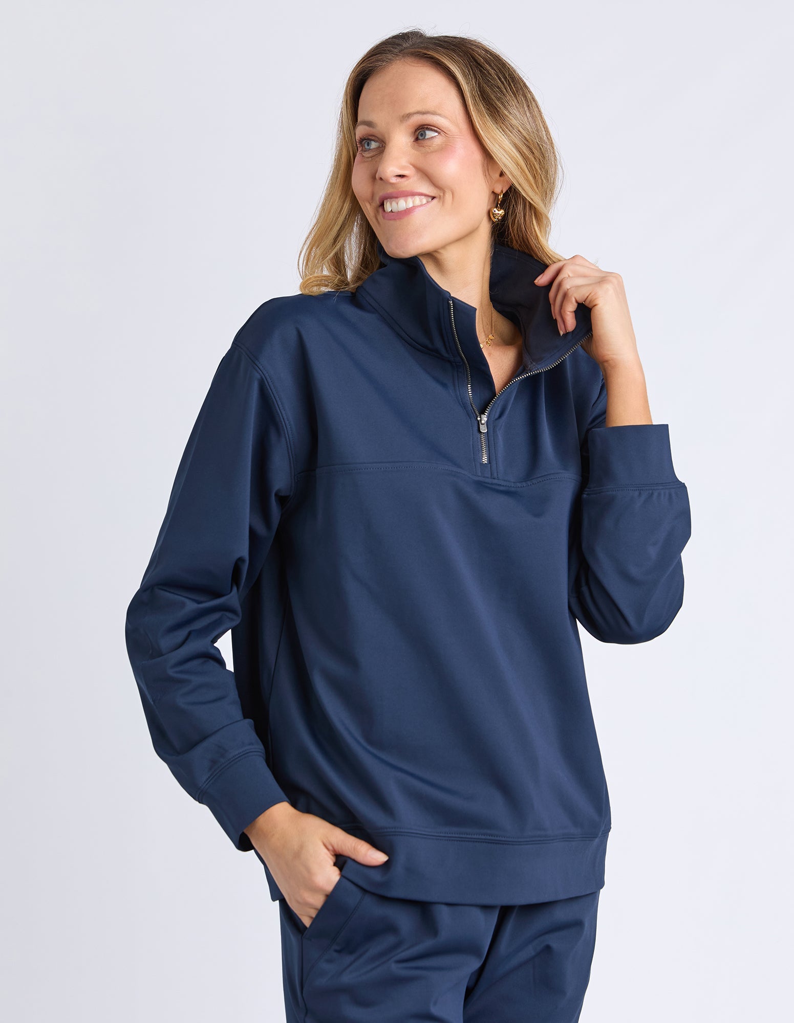 Alexis Half Zip - Navy
