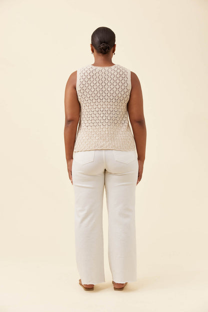 Mia Knit Top - Canvas