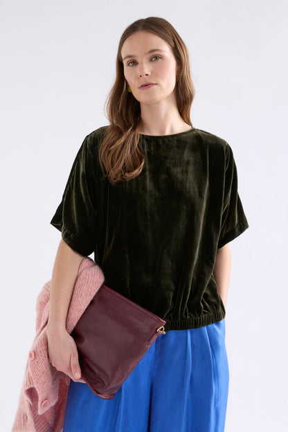 Elk Suuri Gathered Top - Olive