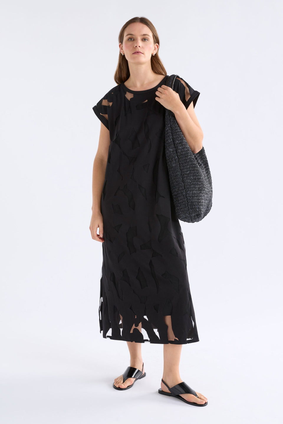 Elk Varr Burnout Dress - Black