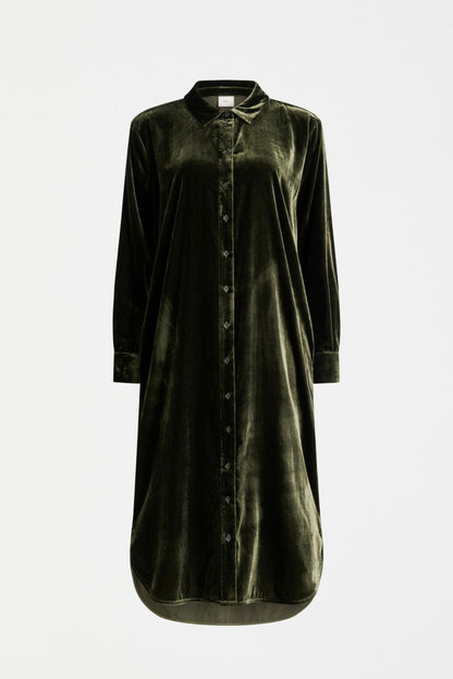 Elk Suuri Velvet Dress - Olive