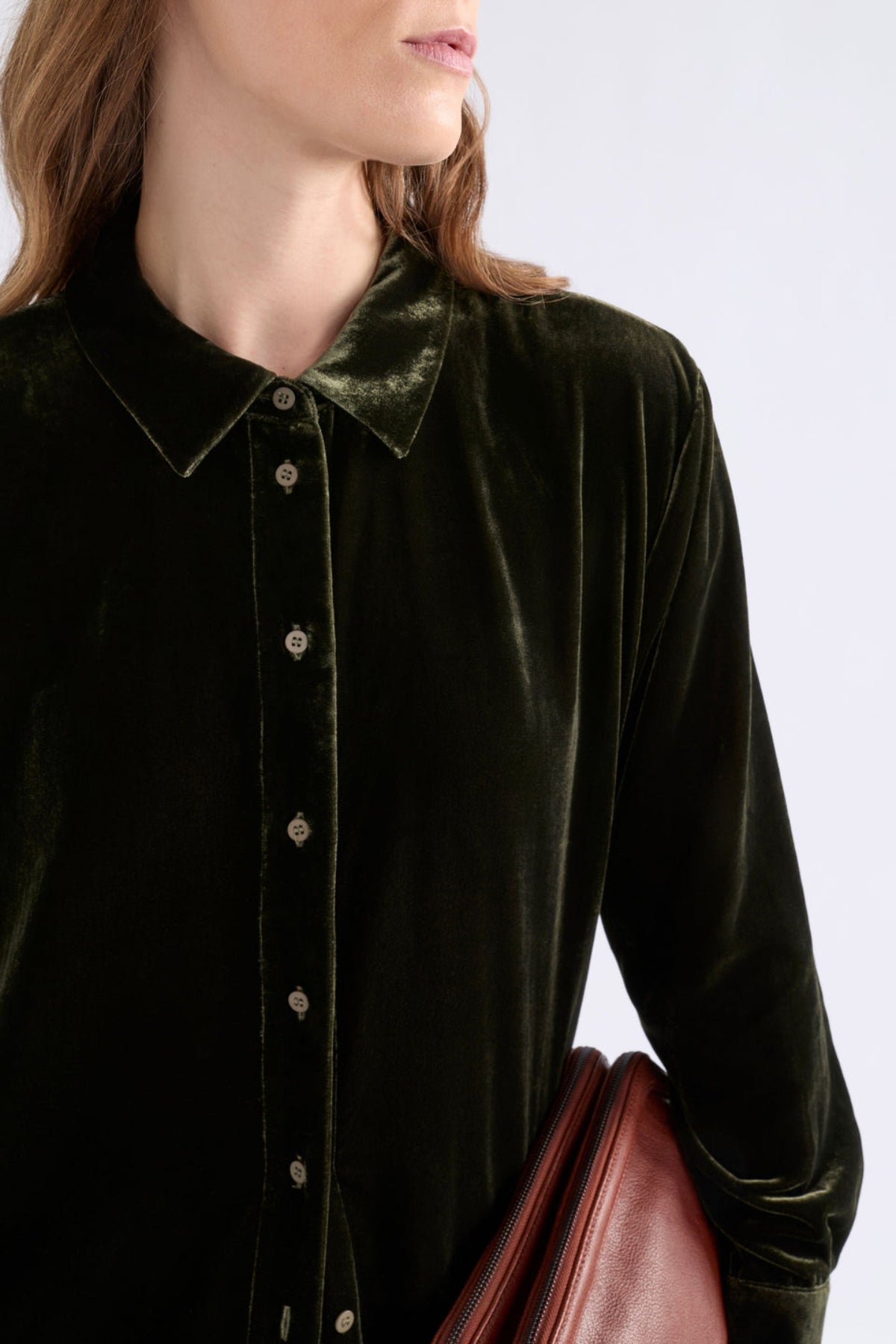 Elk Suuri Velvet Dress - Olive