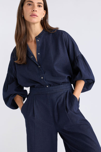 Elk Albez Shirt - Dk Blue Denim