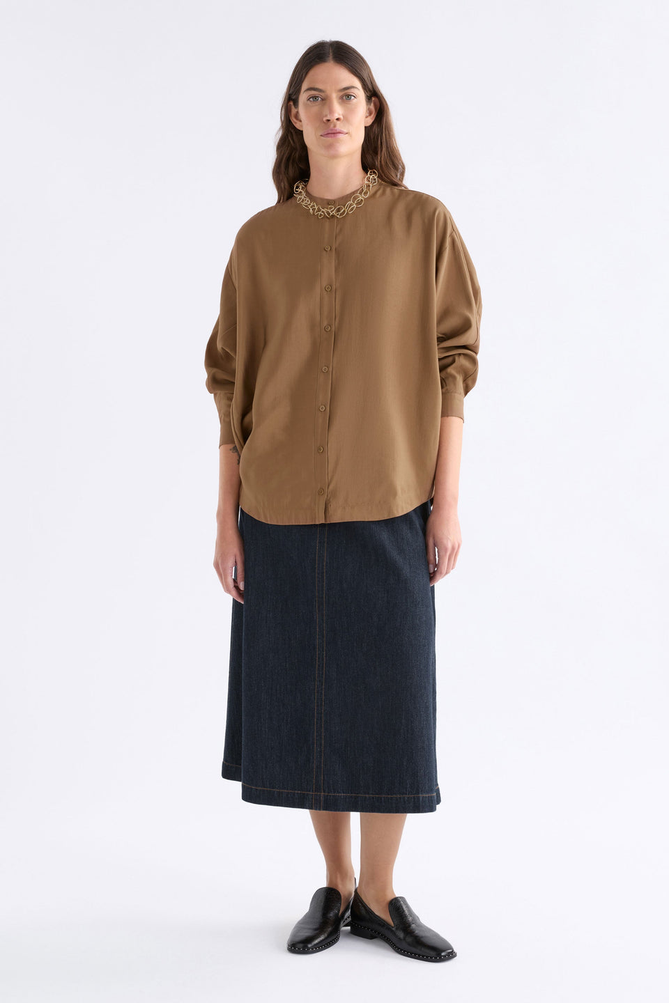 Elk Ahren Shirt - Dark Toffee