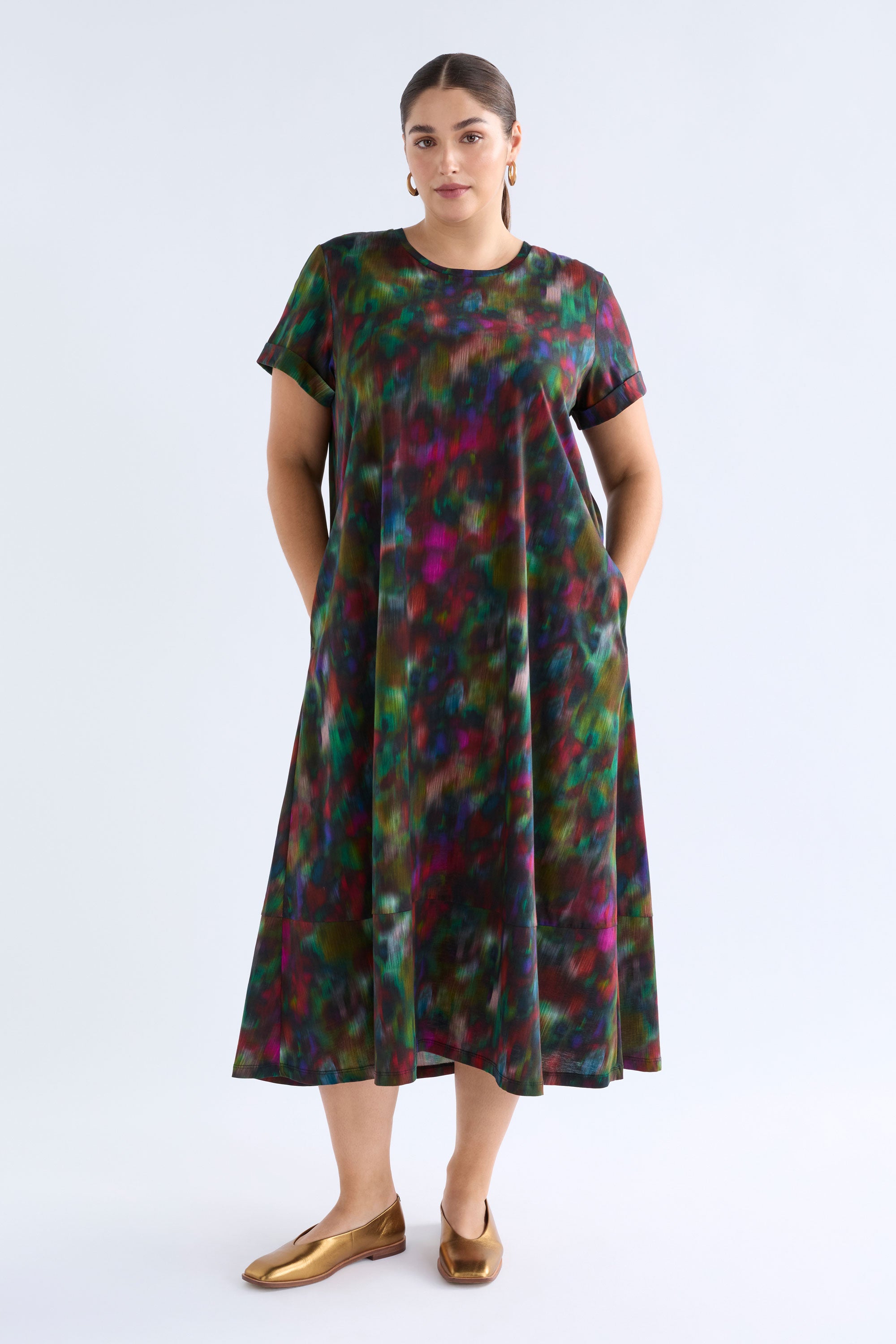 Elk Haki Dress - Jord Print