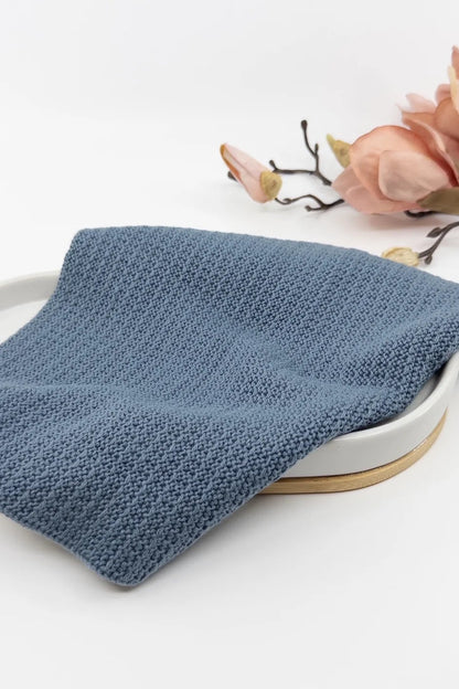 Organic Cotton Face Cloth 3pk - Storm