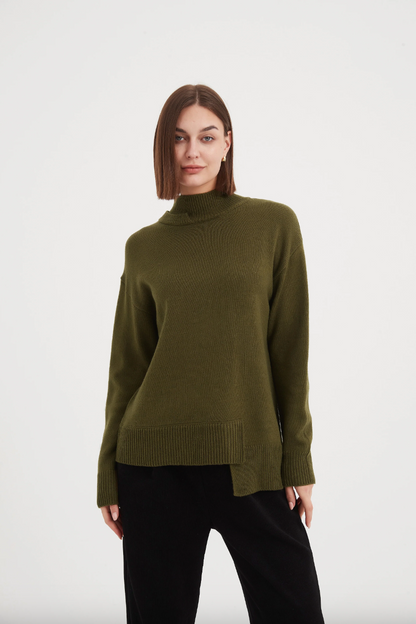 Asymmetric Hem Knit