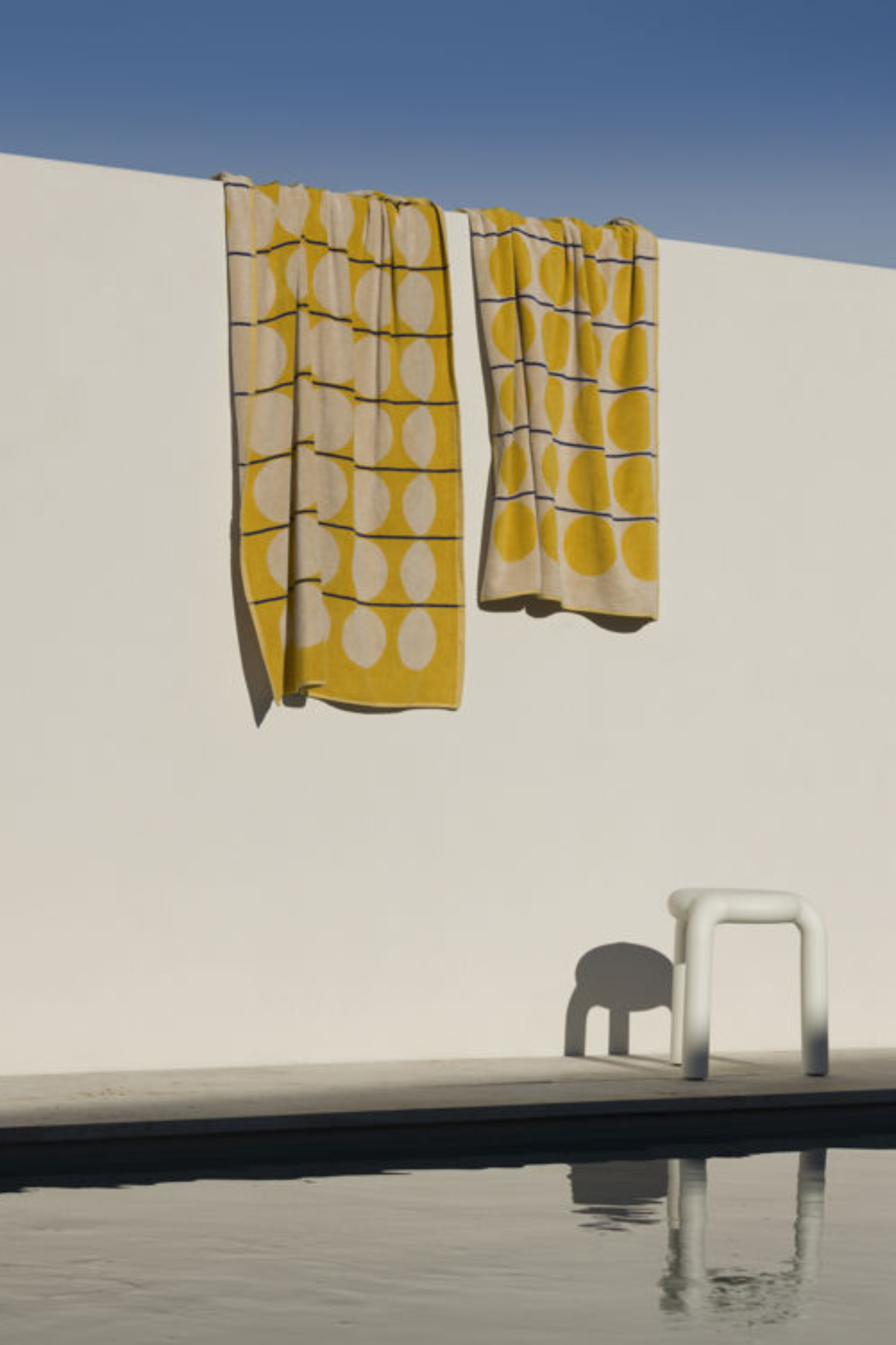 Abacus Beach Towel - Daffodil/Cream