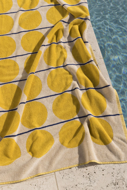 Abacus Beach Towel - Daffodil/Cream