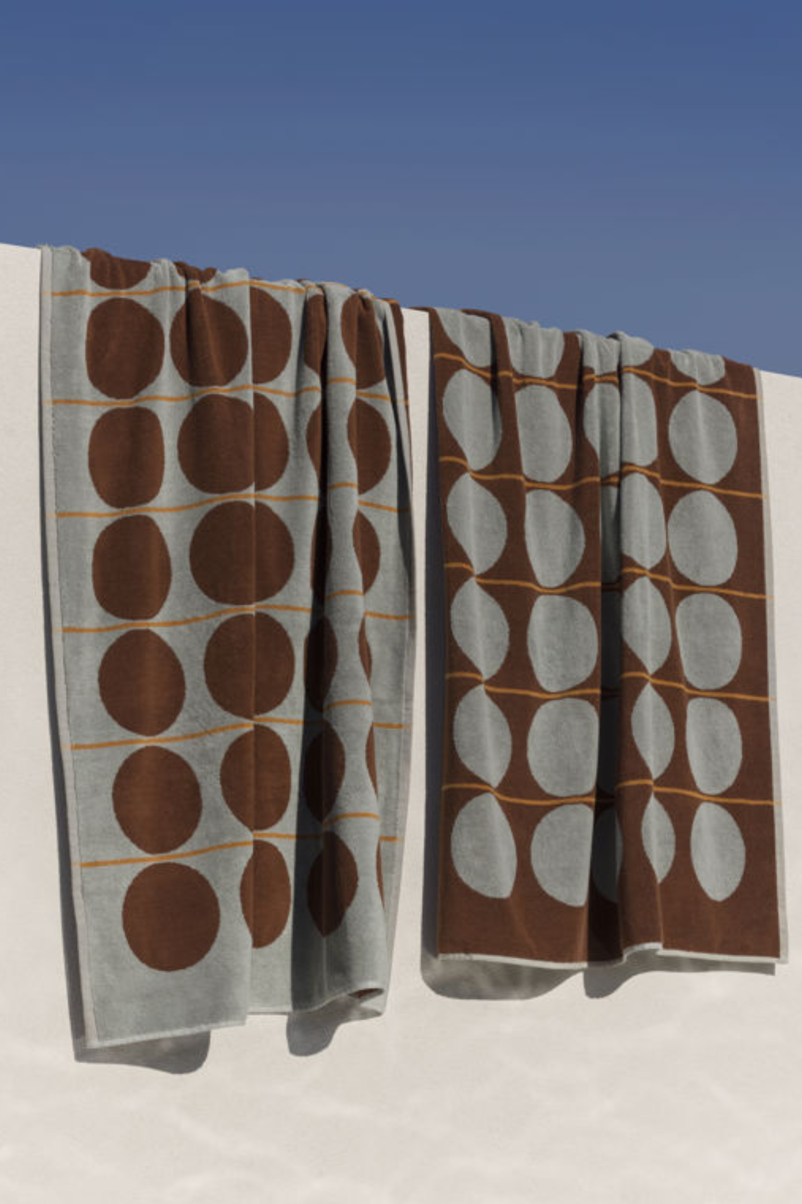 Abacus Beach Towel - Mist/Paprika