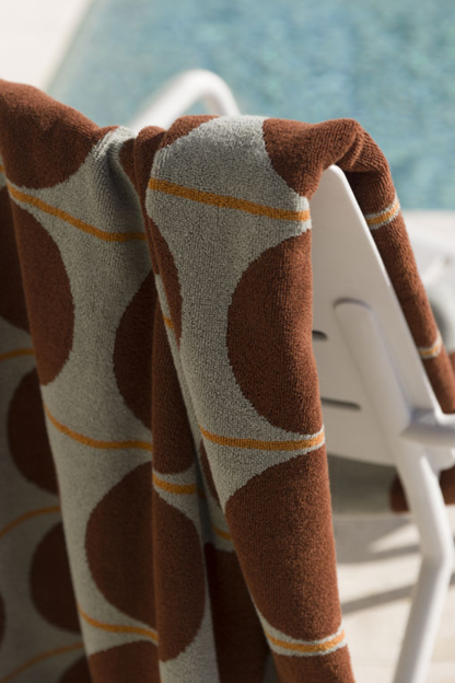 Abacus Beach Towel - Mist/Paprika
