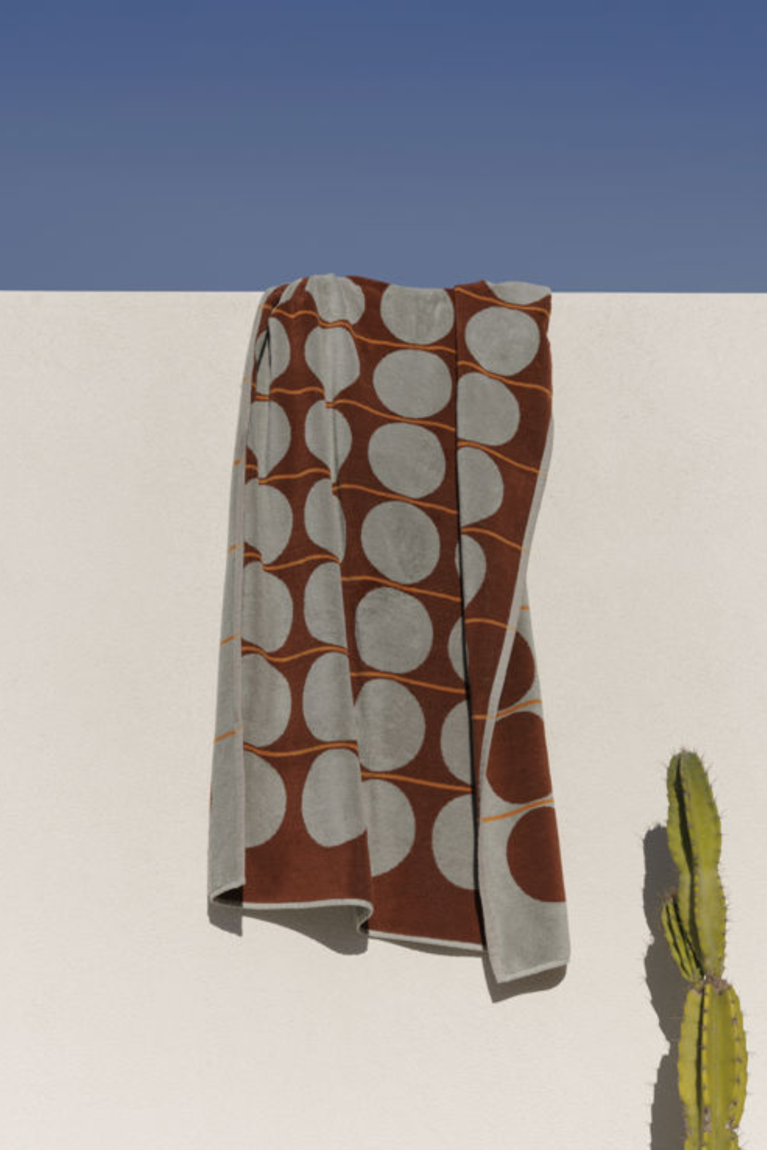Abacus Beach Towel - Mist/Paprika