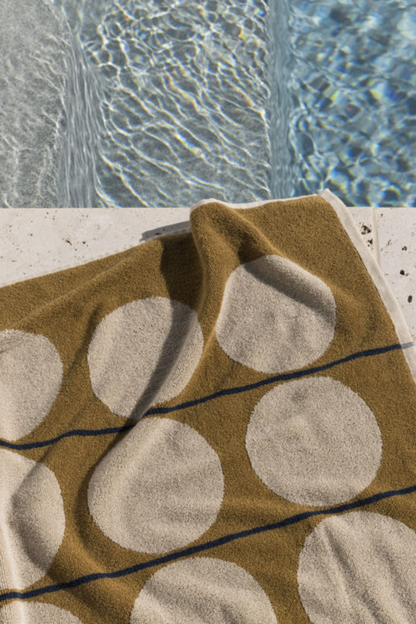 Abacus Beach Towel - Oyster/Kumara