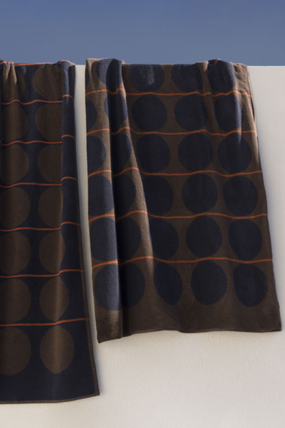 Abacus Beach Towel - Rye/Tamarillo