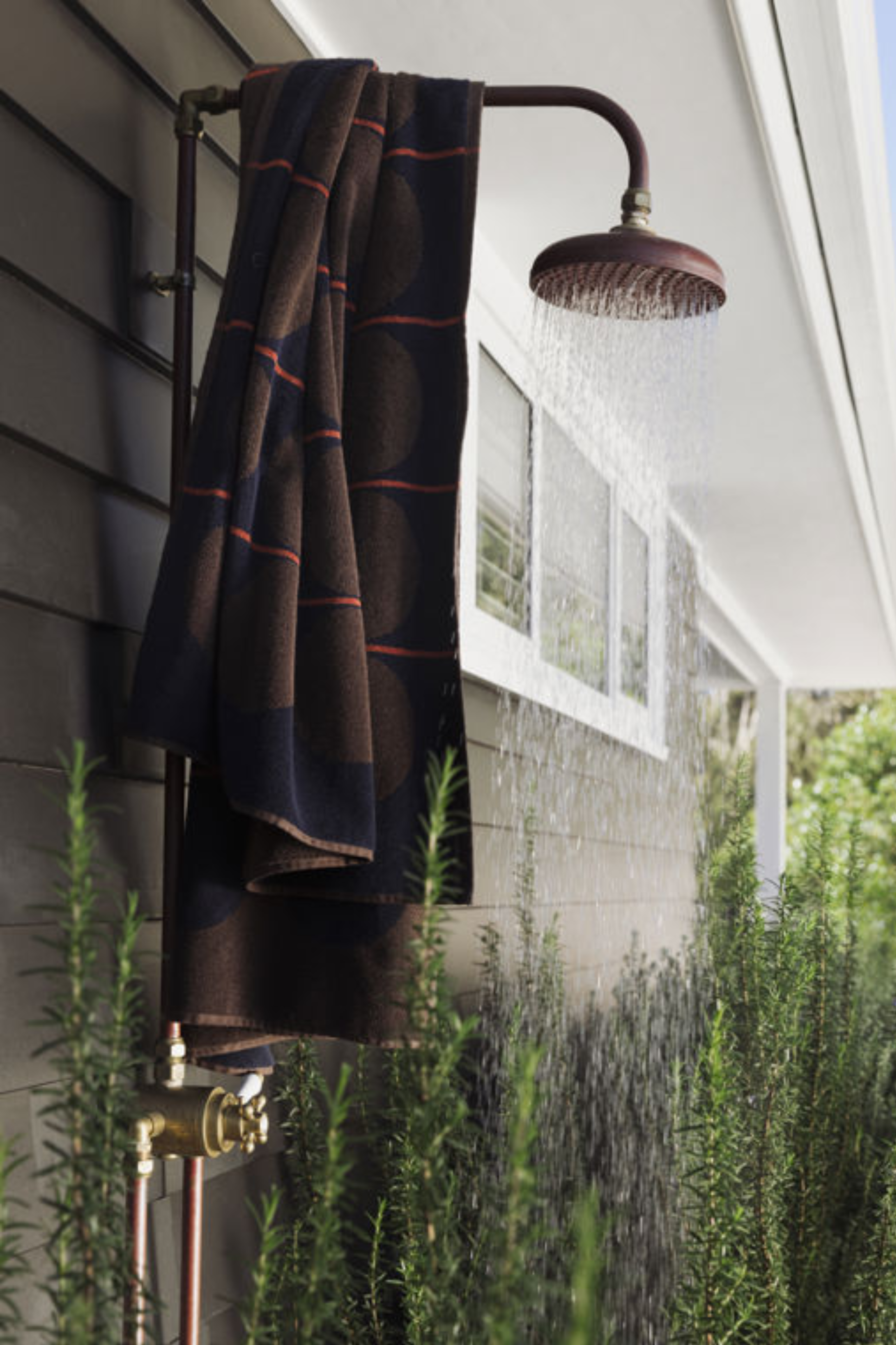 Abacus Beach Towel - Rye/Tamarillo