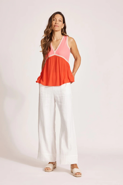 Alegria Spliced Tank - Cameo/Coral