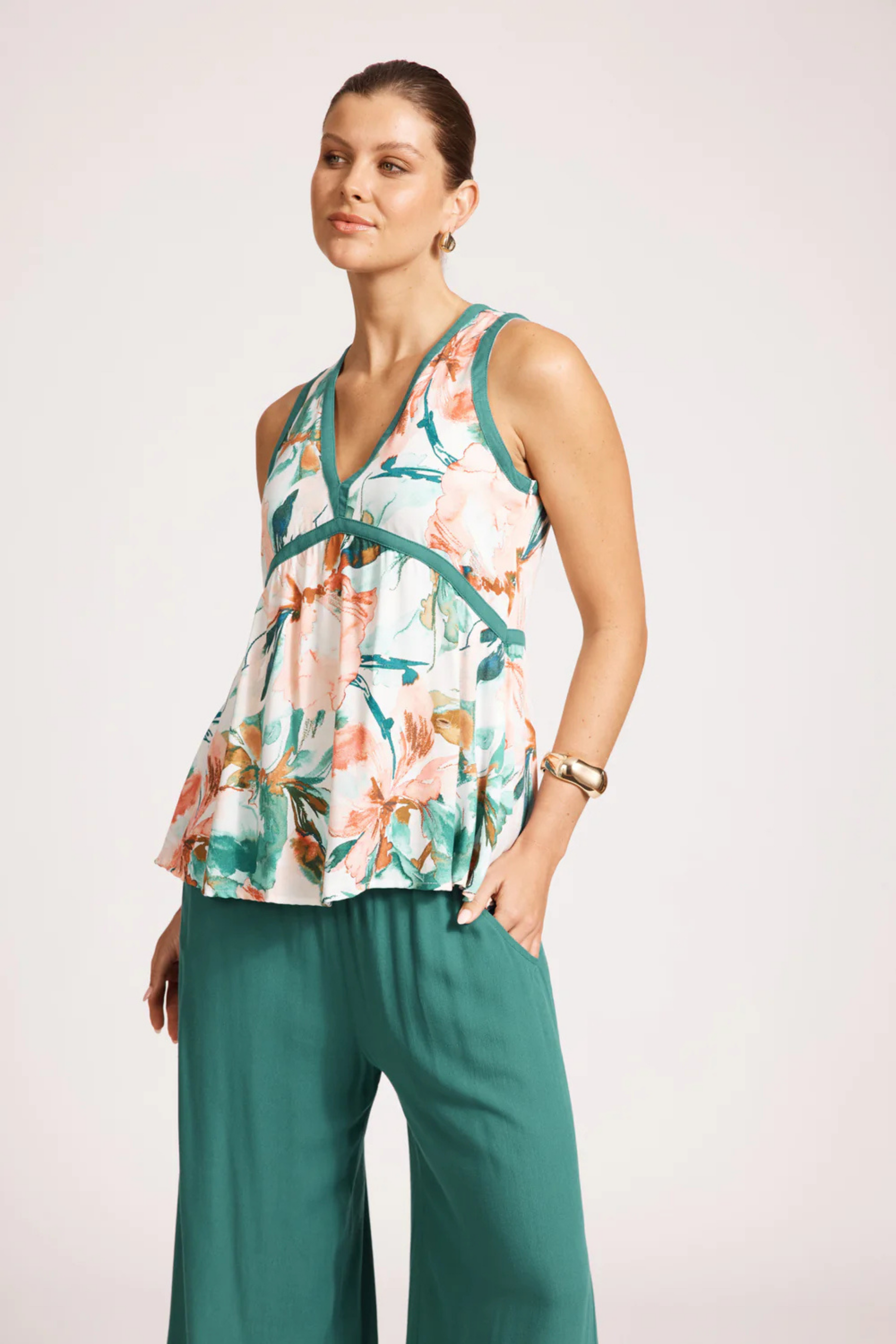 Alegria Spliced Tank - Estate/Teal