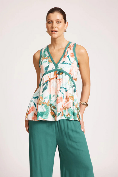 Alegria Spliced Tank - Estate/Teal