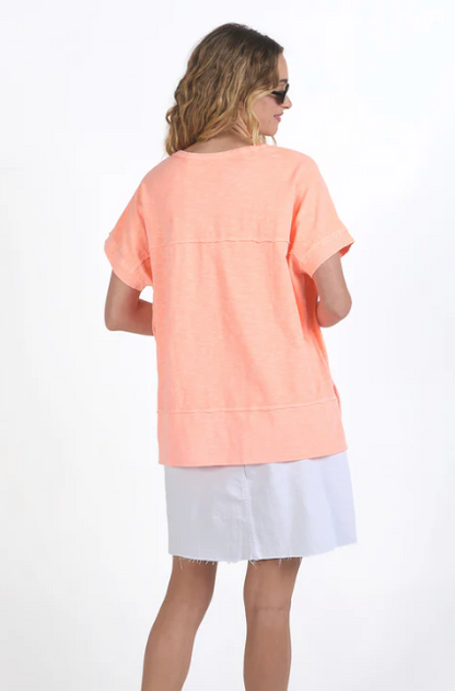 Foxwood Allison Tee - Neon Peach